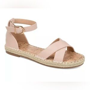 Journee Collection Lyddia Women's Blush Pink Espadrille Sandals Size 9M.